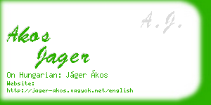 akos jager business card